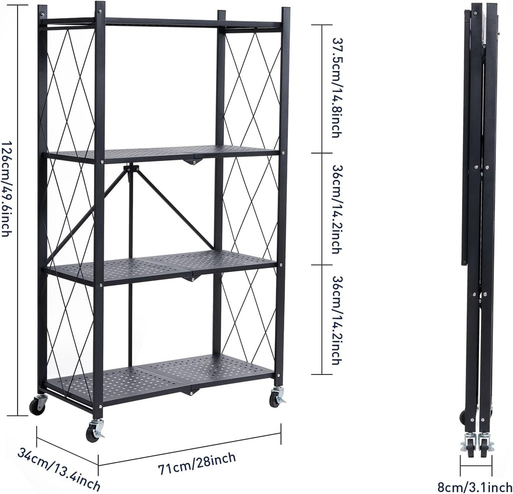 4-Tier Foldable Storage Shelves