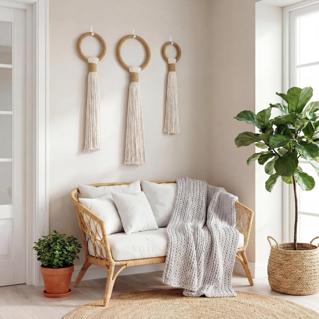 egeme 3pcs Macrame Wall Hanging