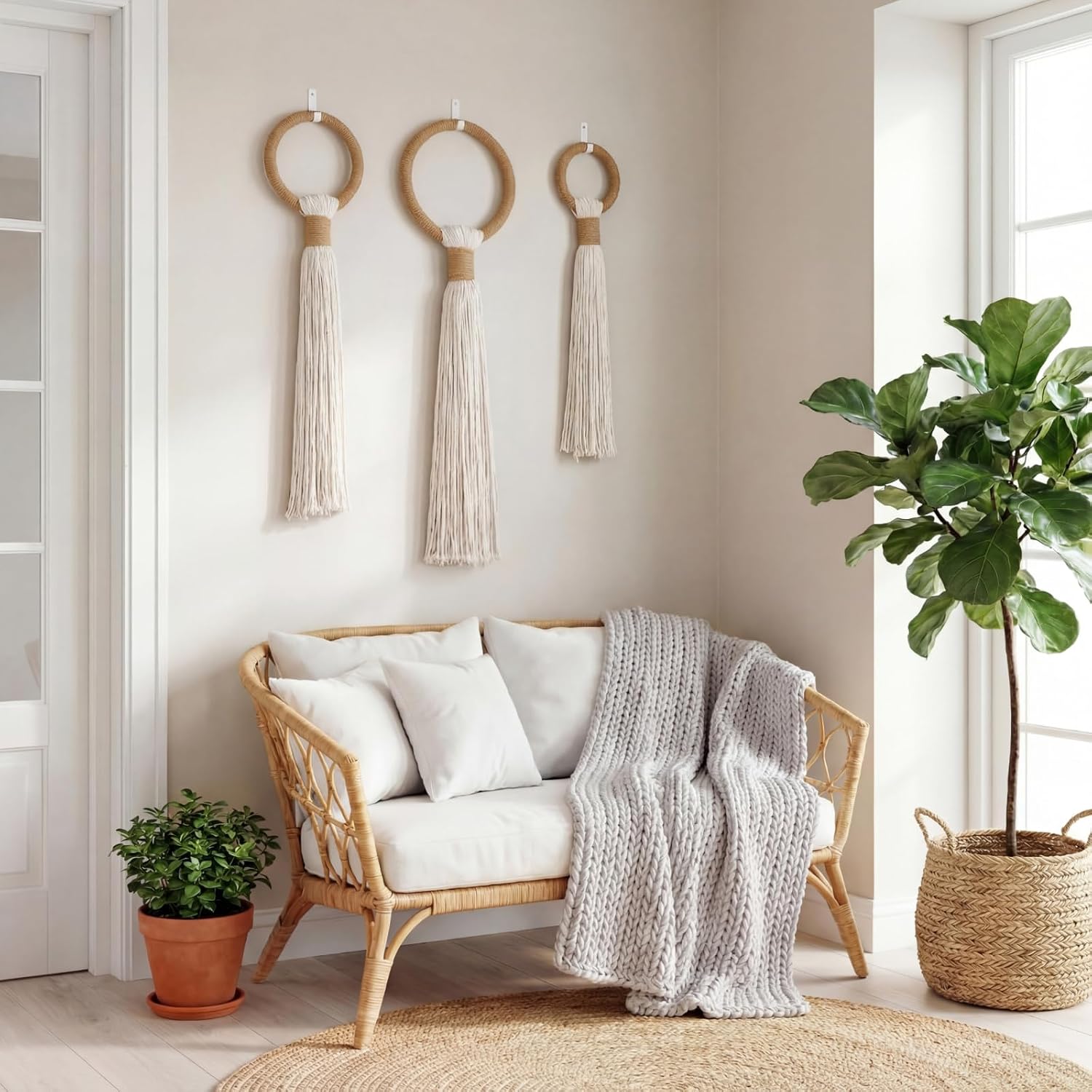 egeme 3pcs Macrame Wall Hanging