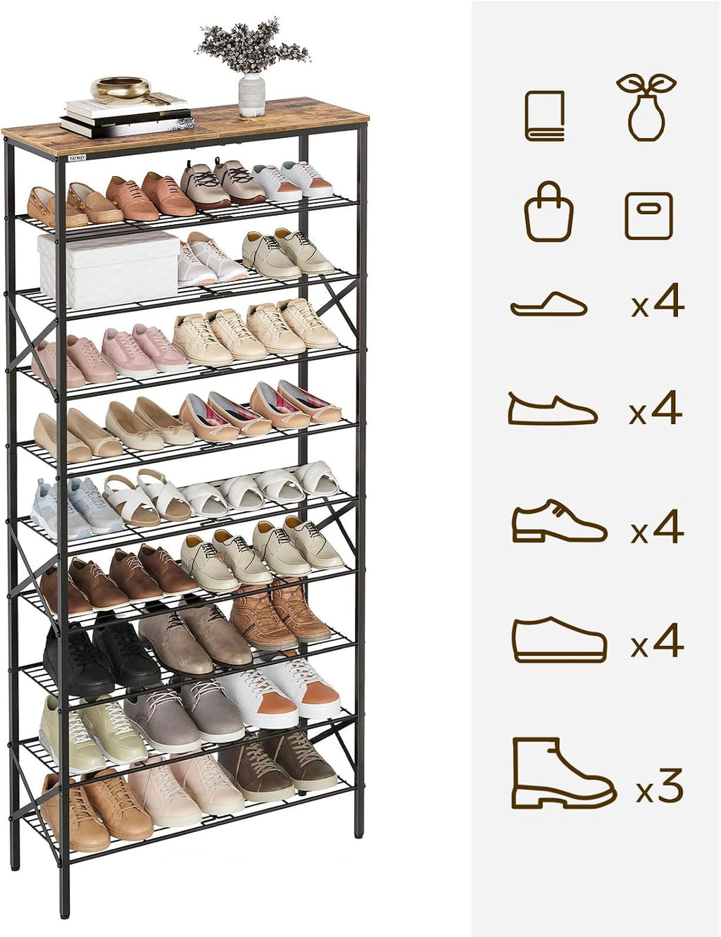 10 Tier Shoe Rack
