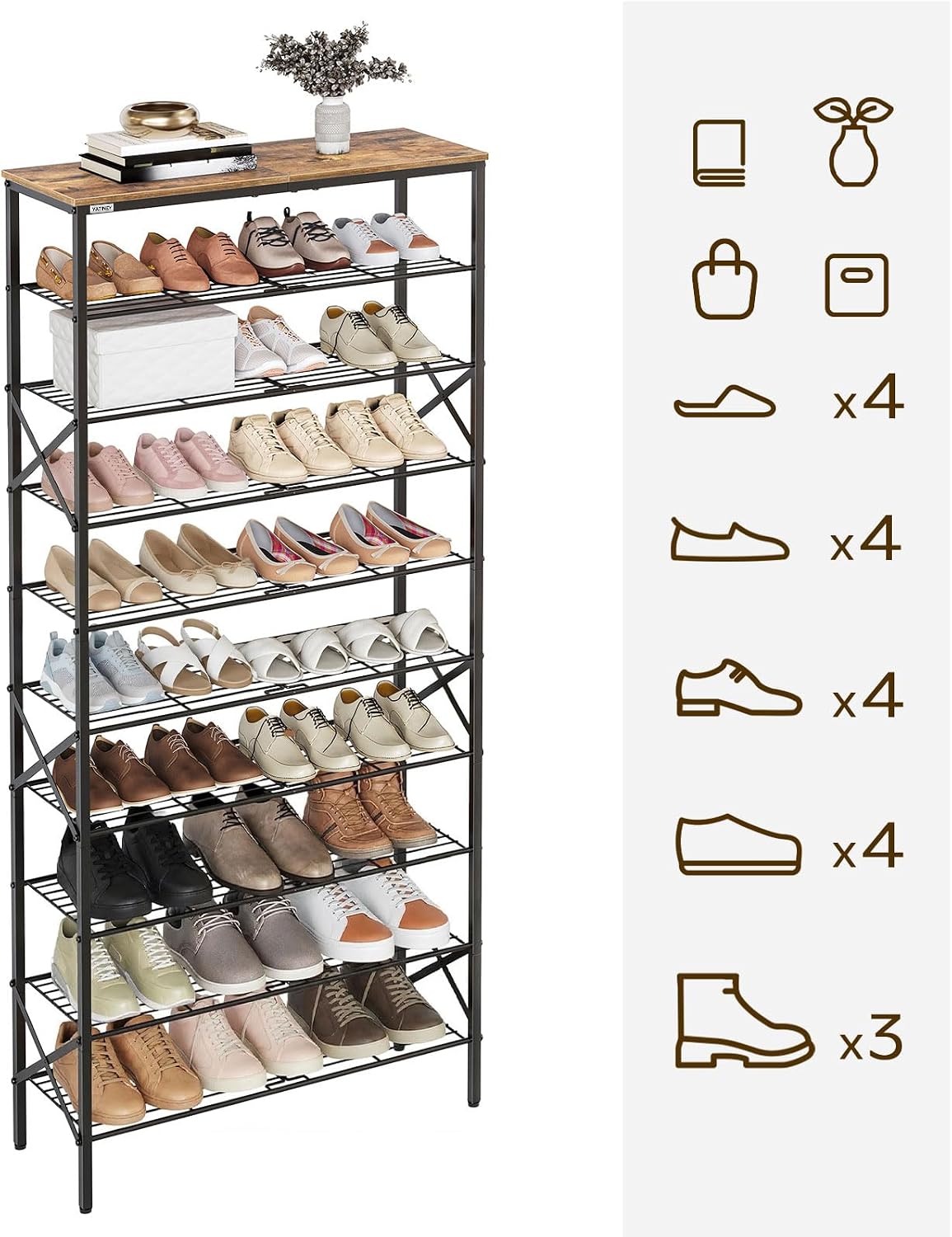 10 Tier Shoe Rack