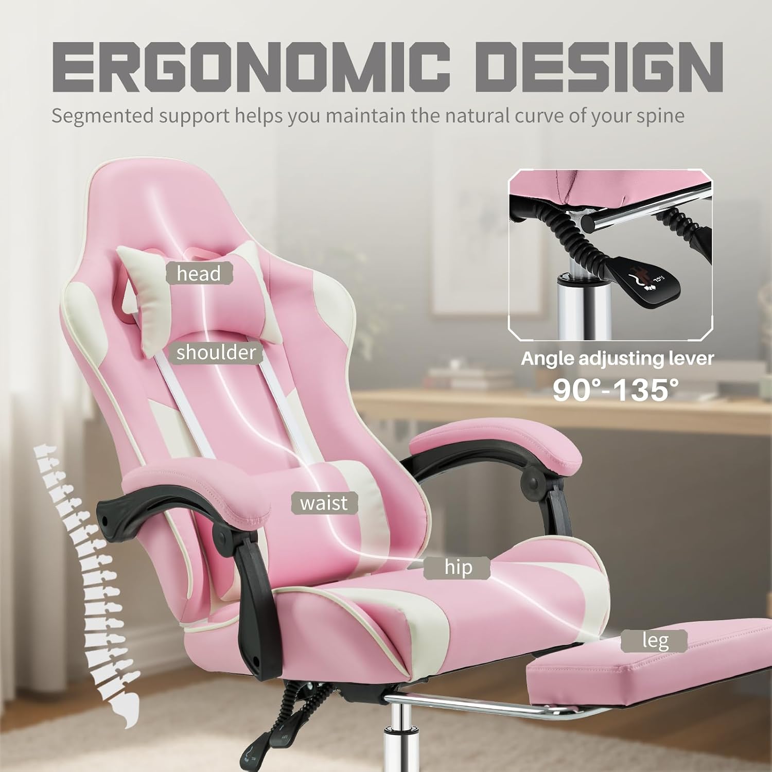 DUMOS Ergonomic Gaming Desk Chair