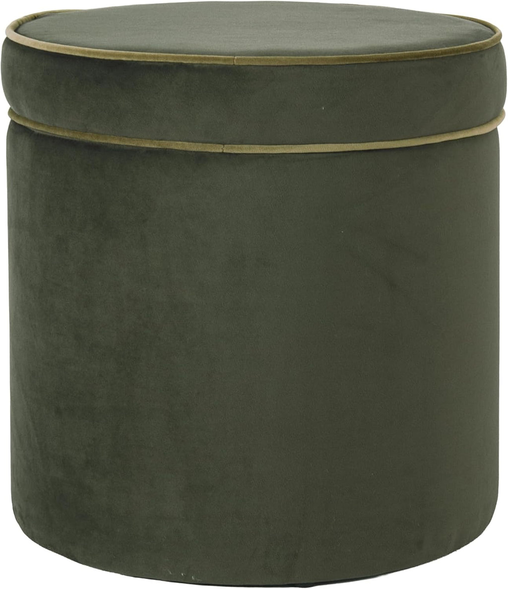 Spatial Order Velvet Storage Ottoman