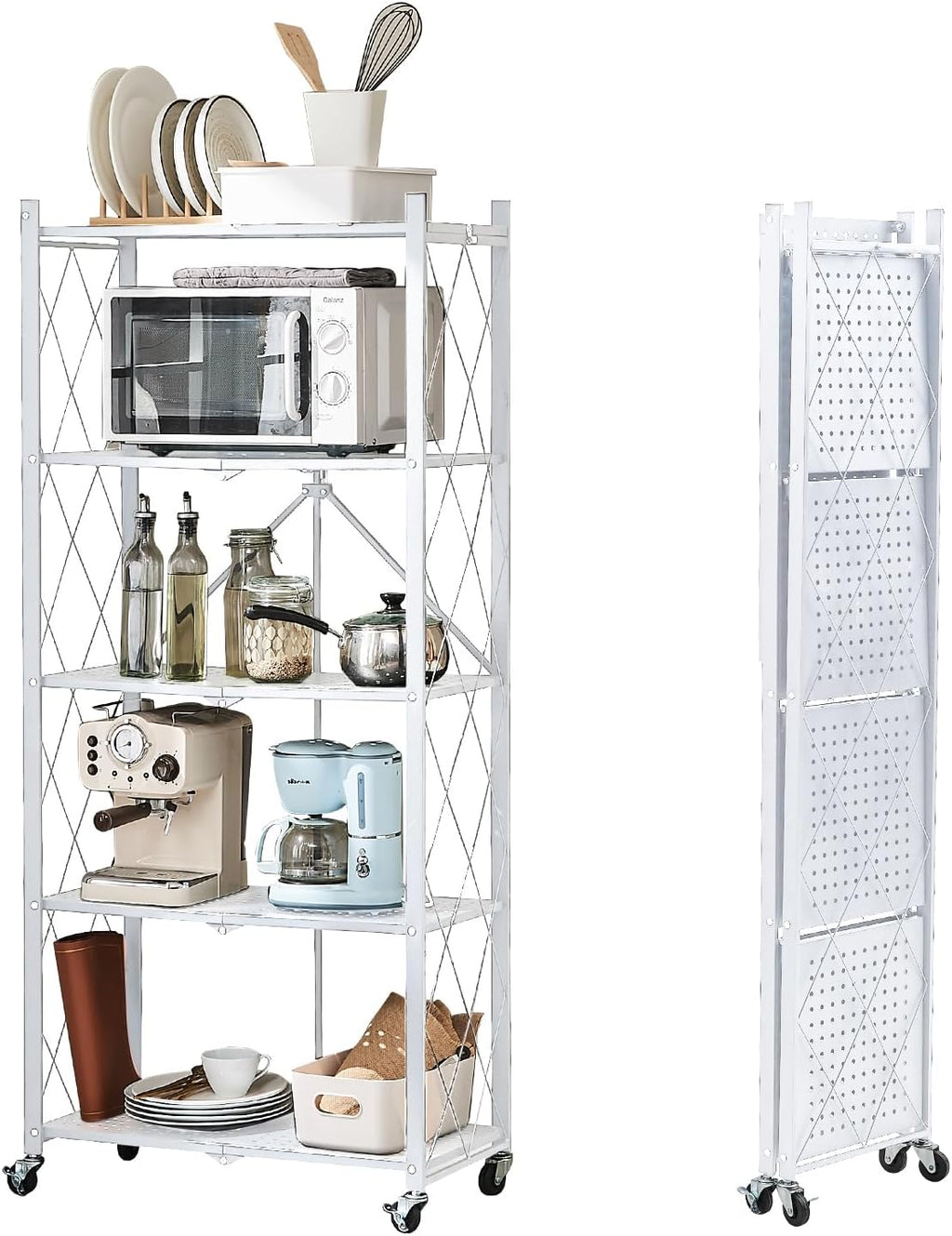 4-Tier Foldable Storage Shelves