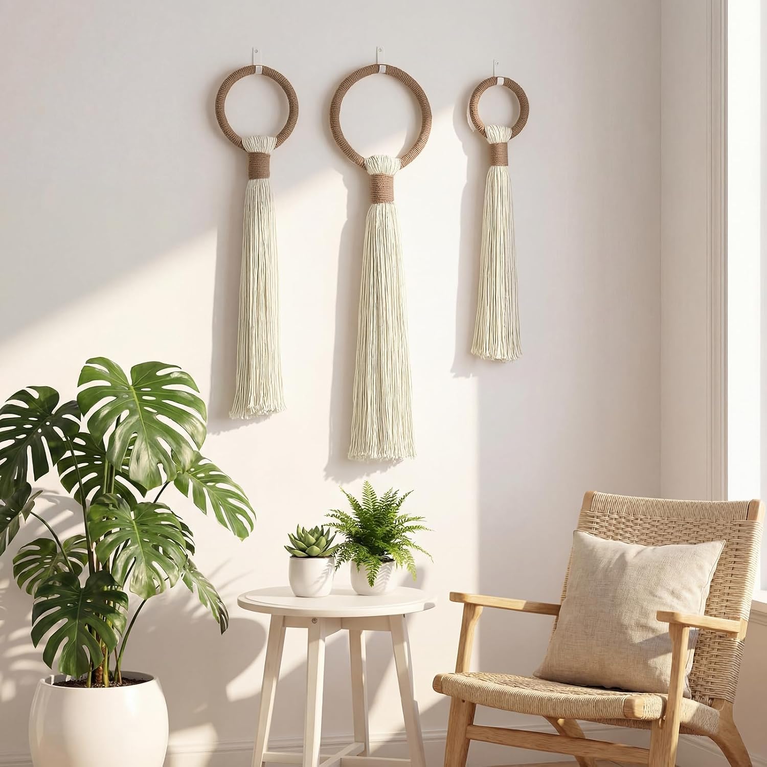 egeme 3pcs Macrame Wall Hanging