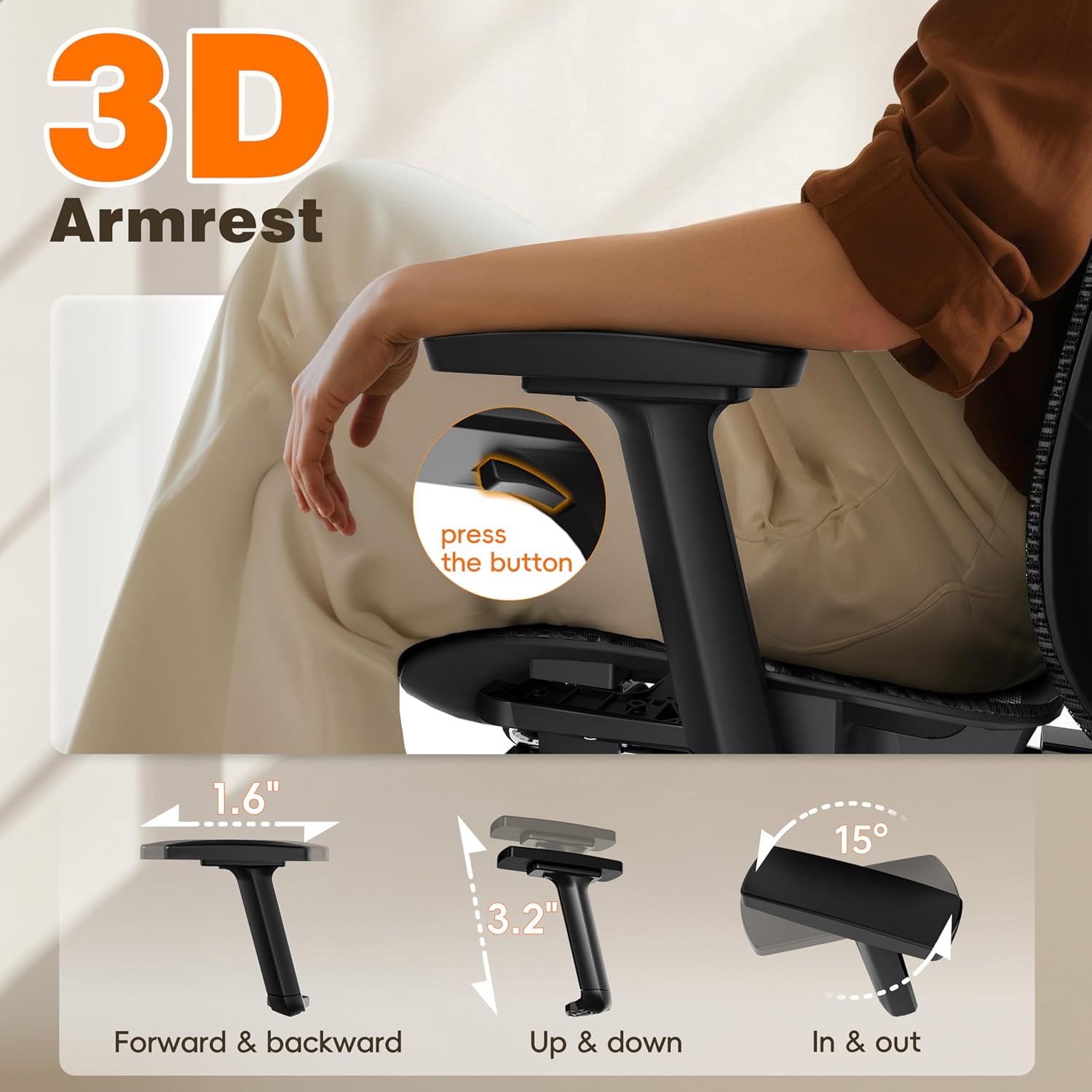 Mesh Office Chair Footrest