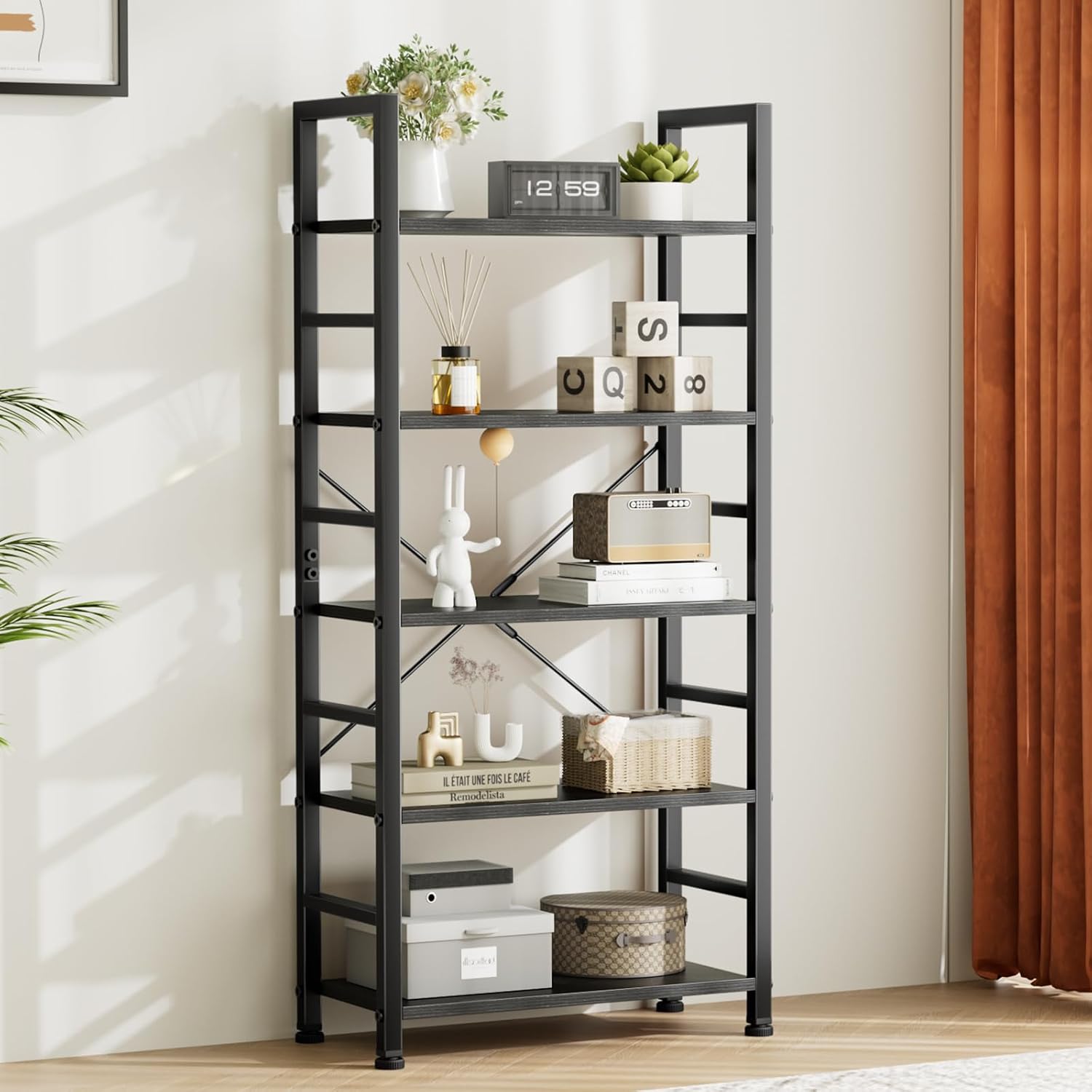 Sweetcrispy 5 Tier Bookshelf