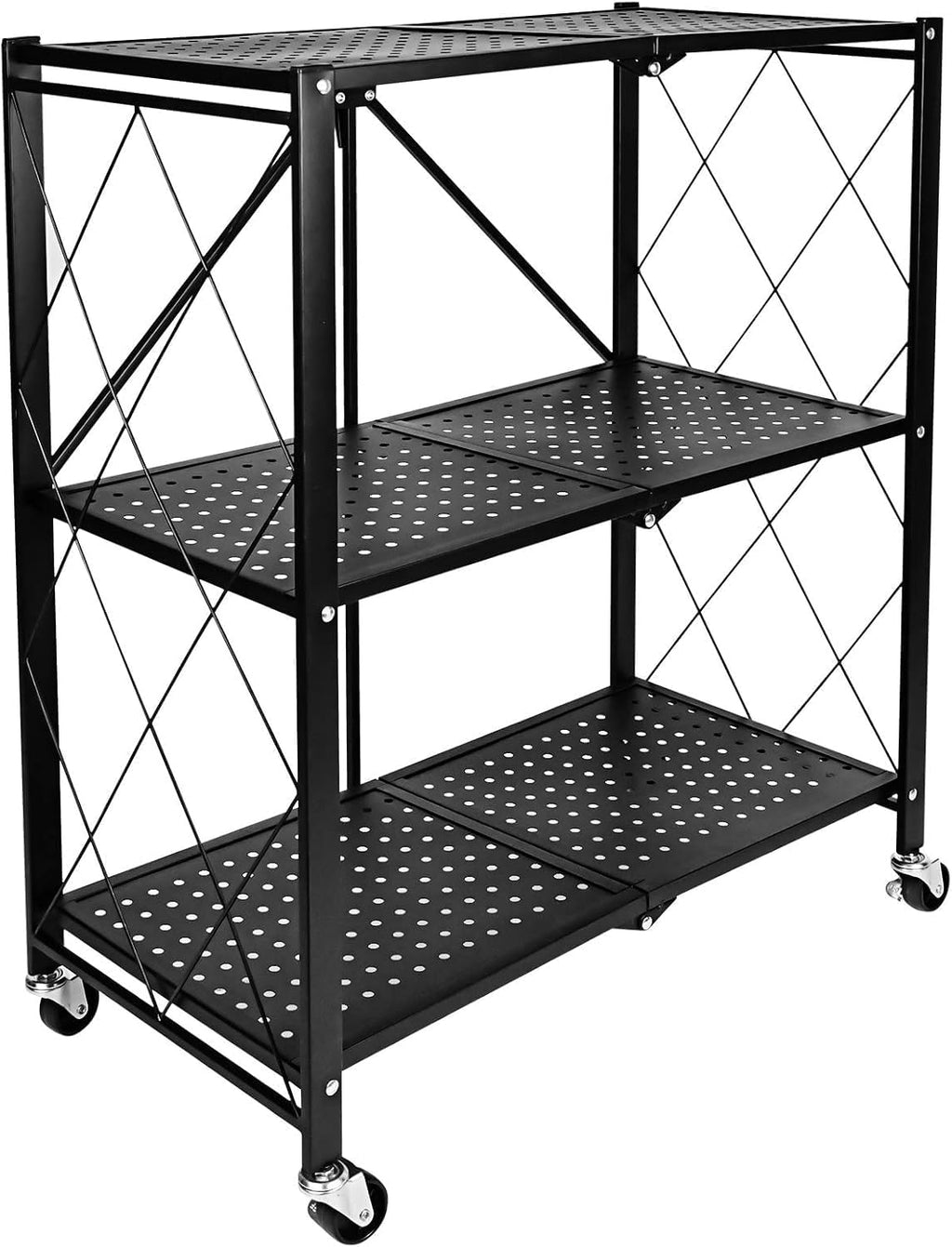 4-Tier Foldable Metal Storage Shelves