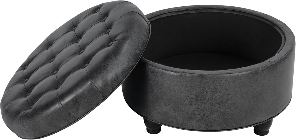 HomePop Round Storage Ottoman