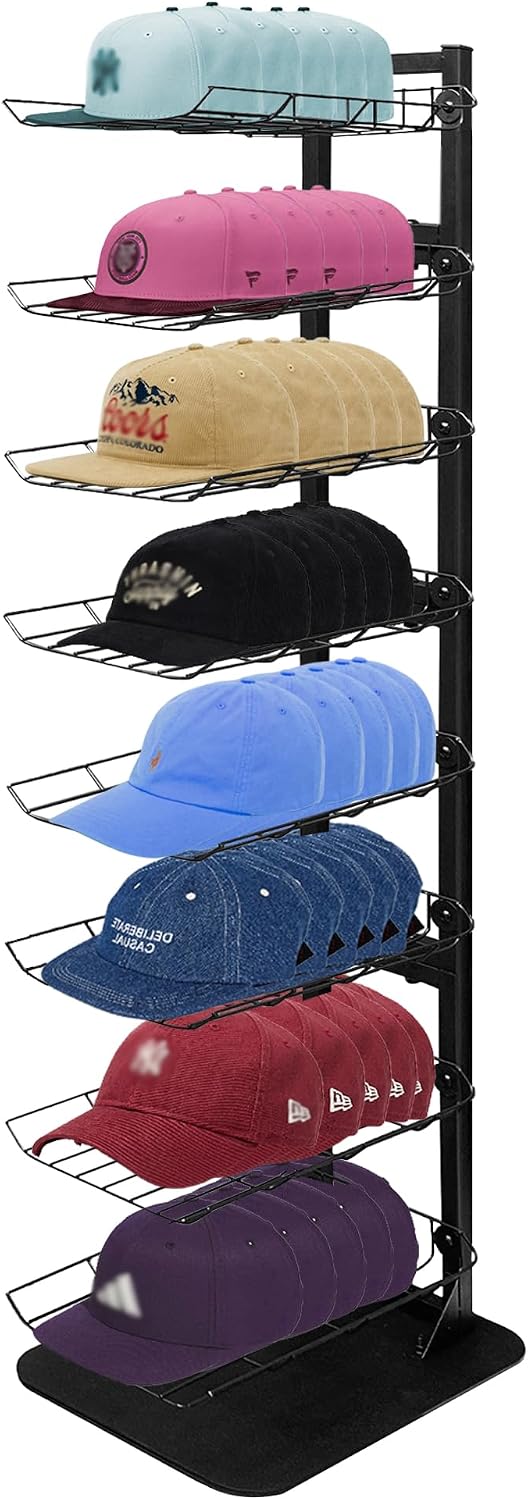8 Tier Metal Hat Display Rack