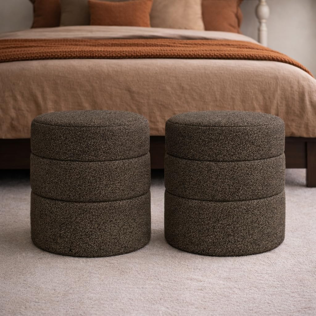 HomePop Round Boucle Ottoman
