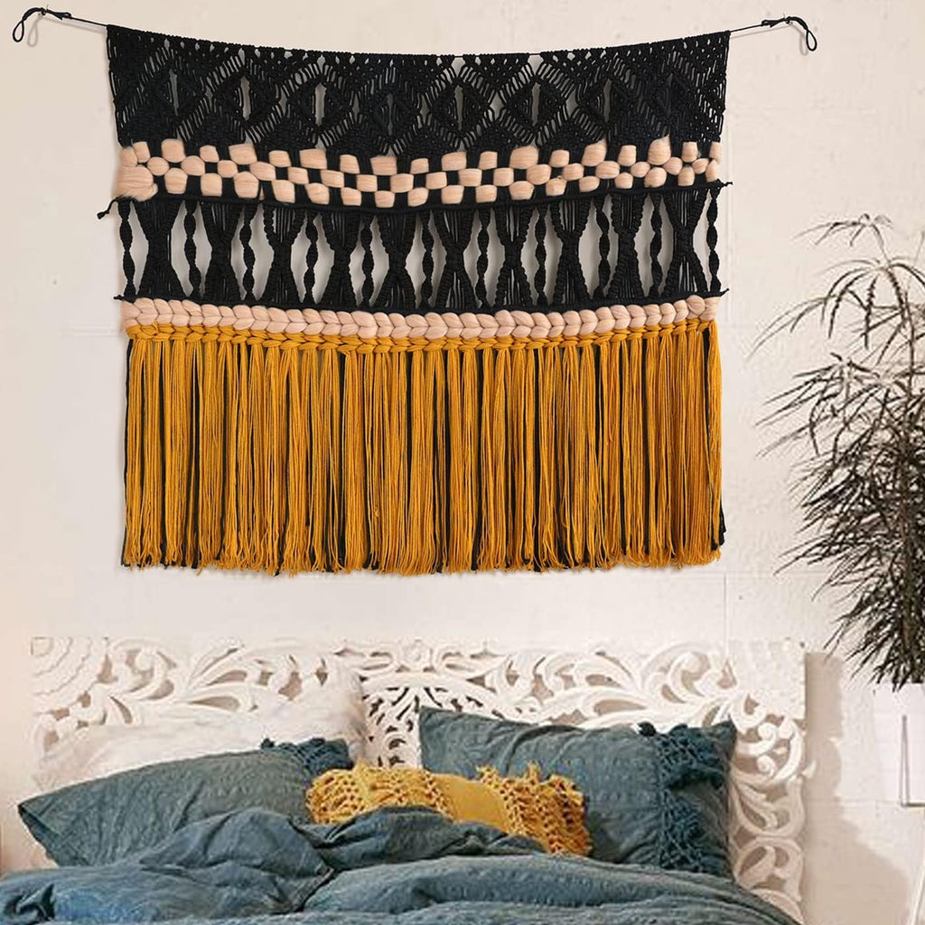 Black Macrame Wall Hanging
