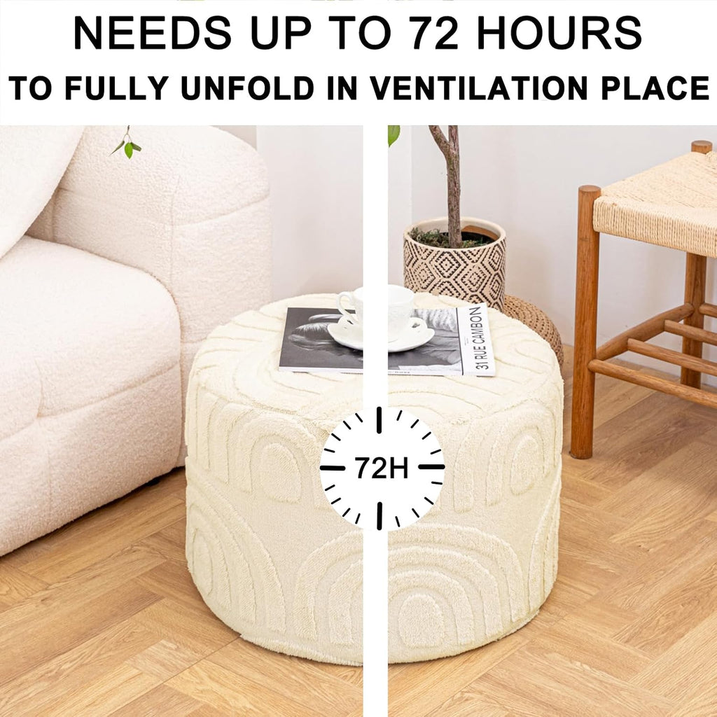 Asuprui Plush Fabric Ottoman Footrest
