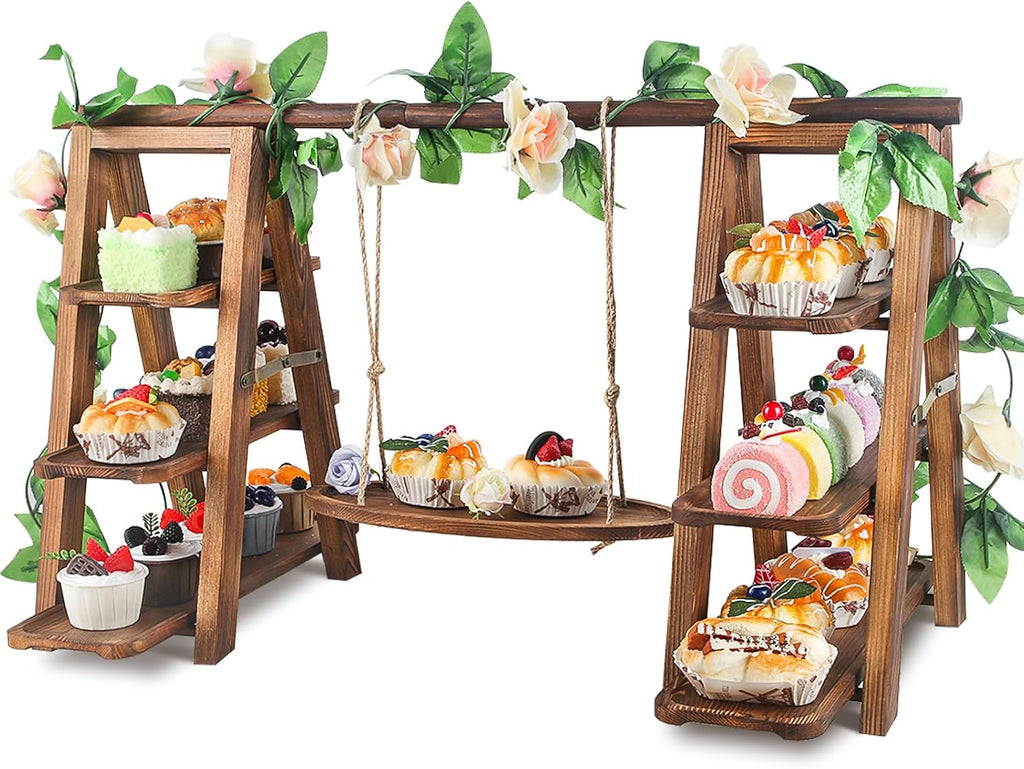 Wisreach 3 Tier Wooden Cupcake Stand