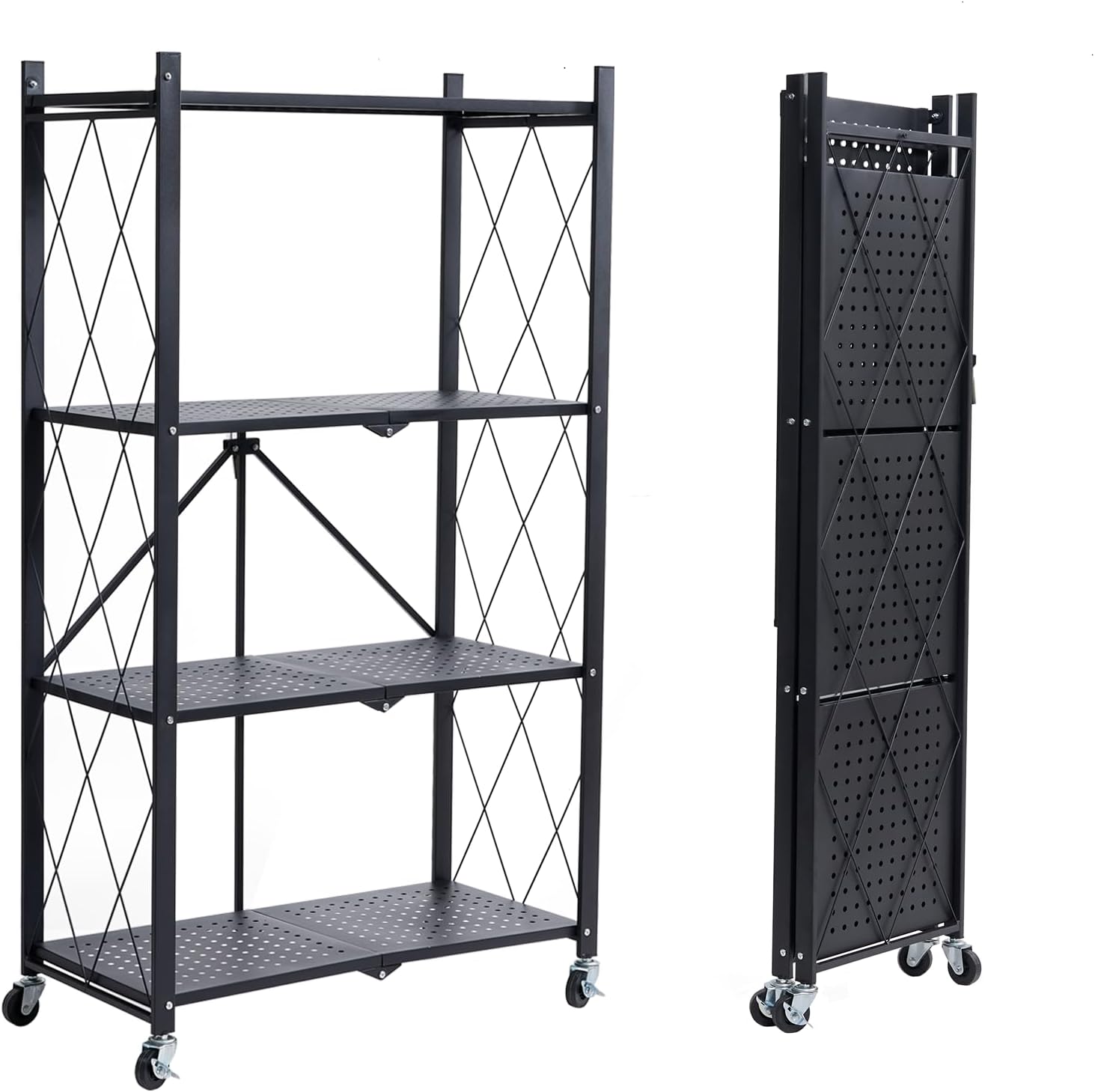 4-Tier Foldable Storage Shelves