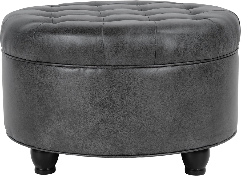 HomePop Round Storage Ottoman