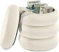 Velvet Round Storage Ottoman