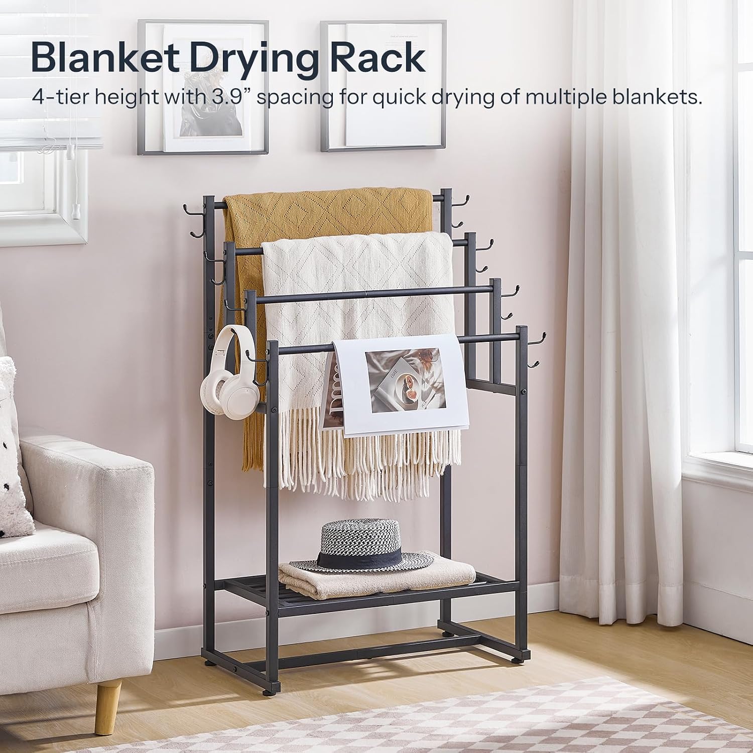 4-Tier Freestanding Towel Rack