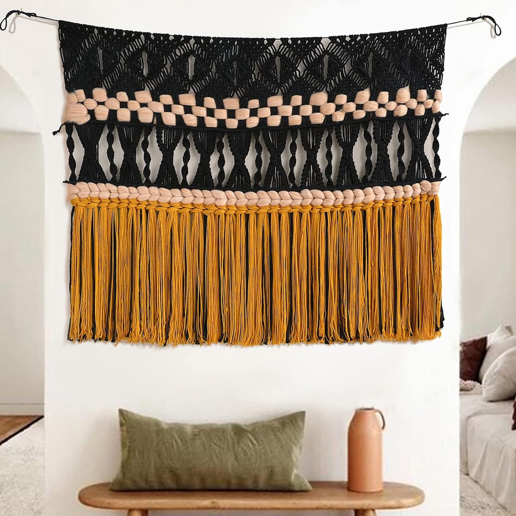 Black Macrame Wall Hanging