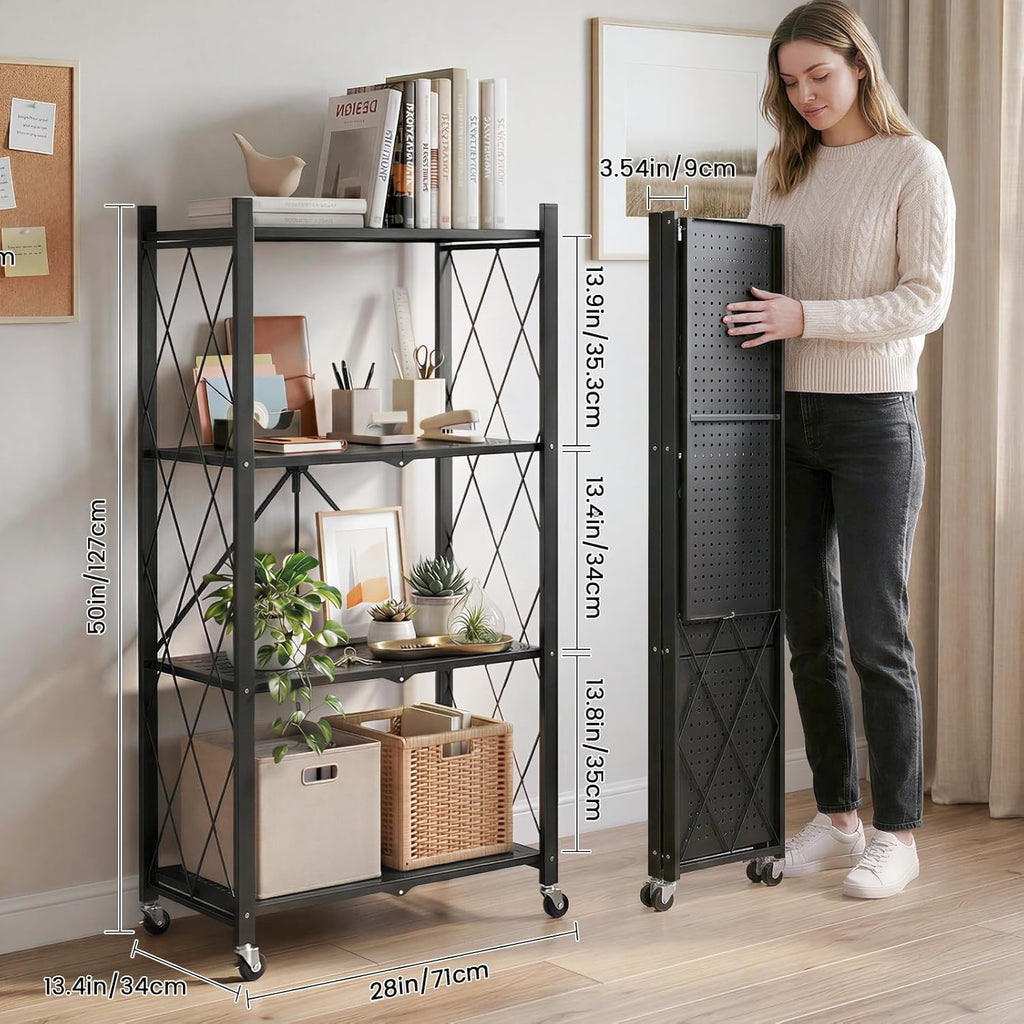 4 Tier Foldable Storage Shelves