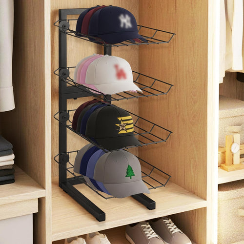 4 Tier Metal Hat Display Rack