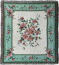 Rose Jacquard Tapestry Throw Blanket