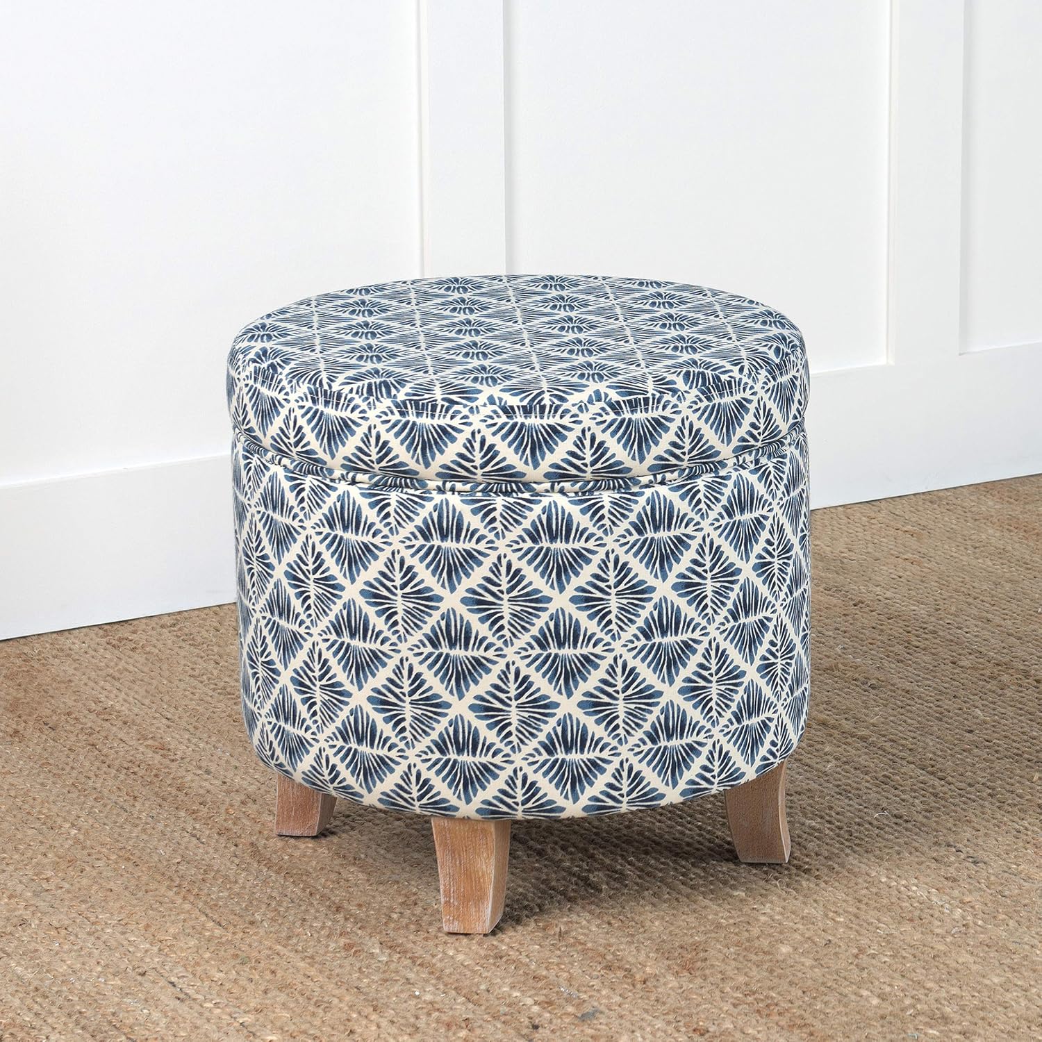 Homepop Round Storage Ottoman