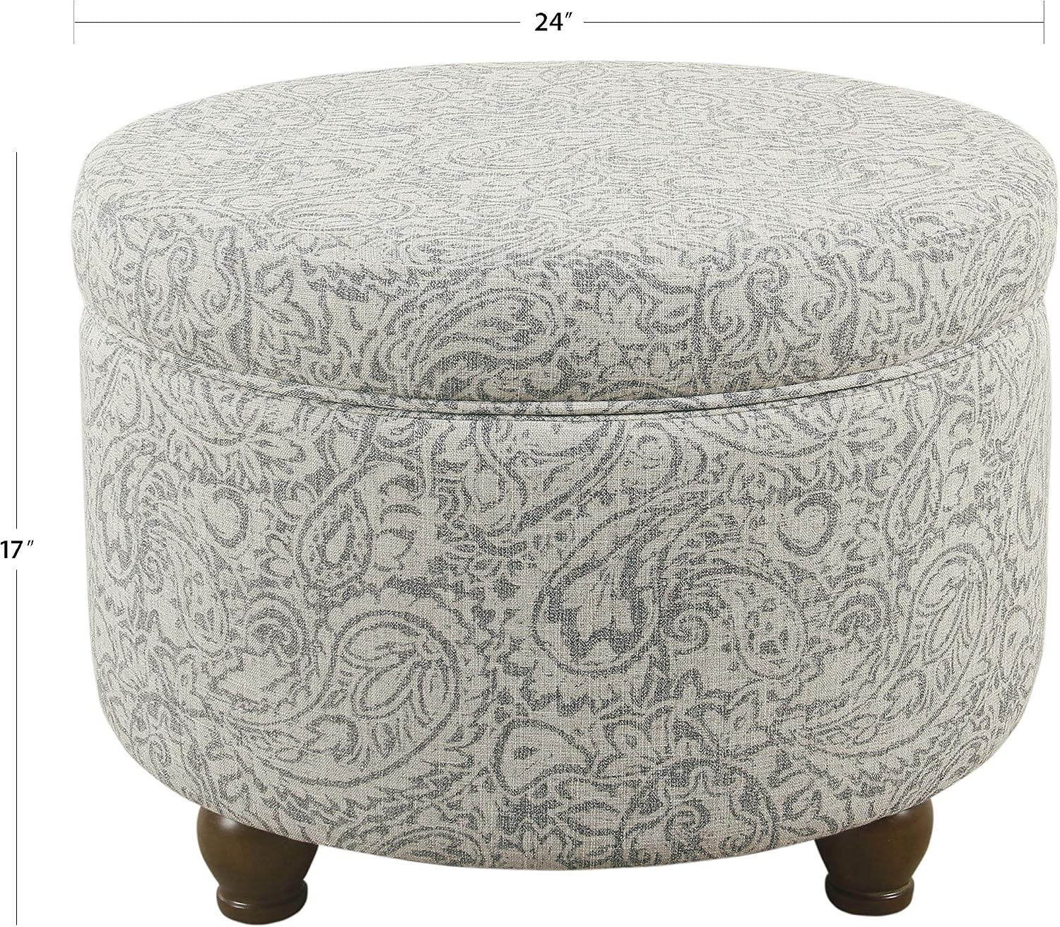 HomePop Round Storage Ottoman