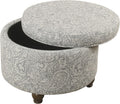 HomePop Round Storage Ottoman