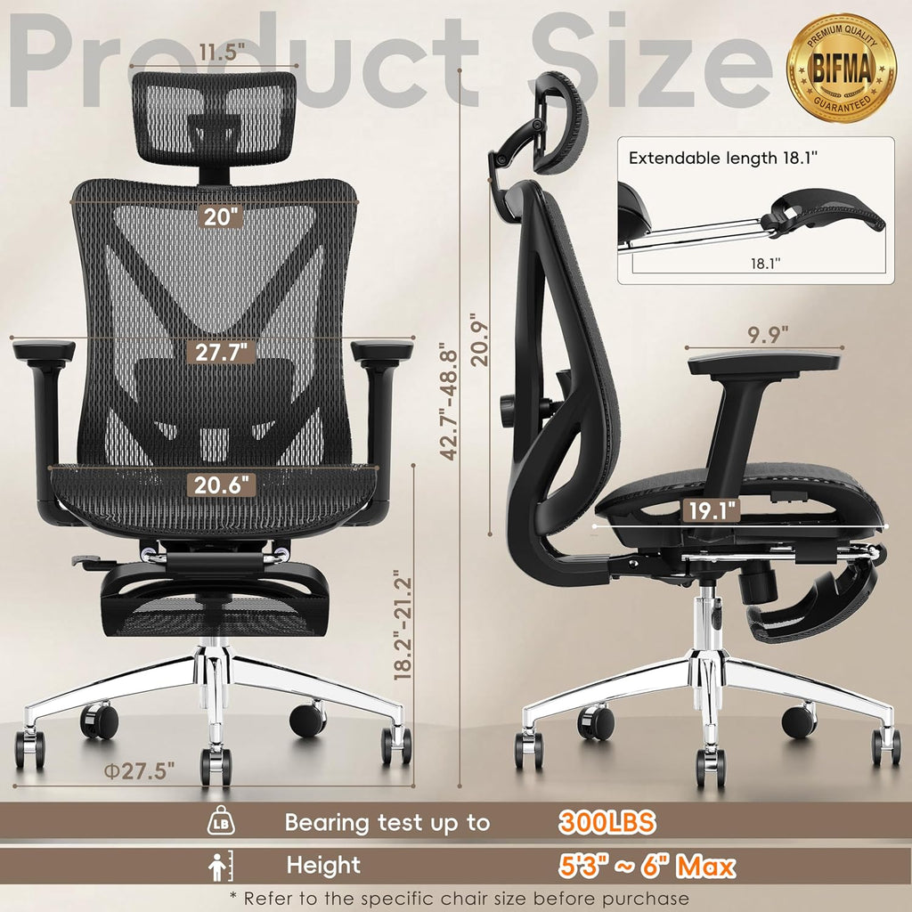 Mesh Office Chair Footrest