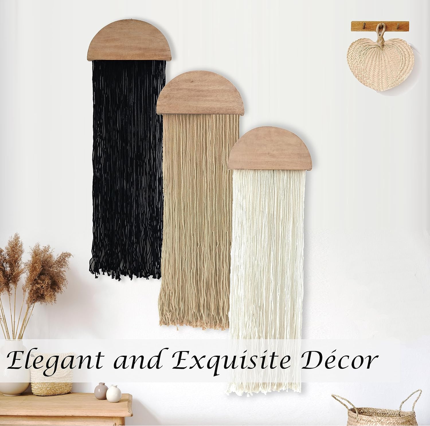 Induslyfe 3pcs Macrame Wall Hanging