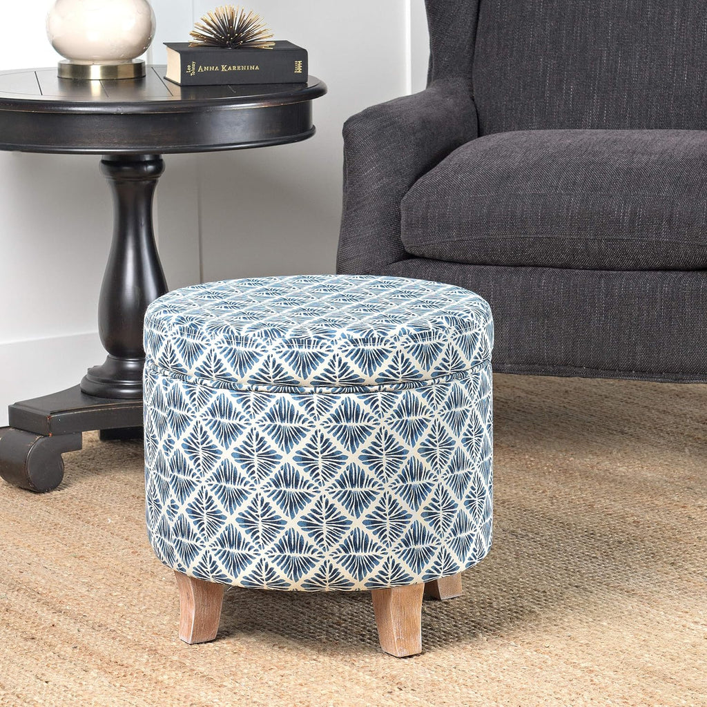 Homepop Round Storage Ottoman